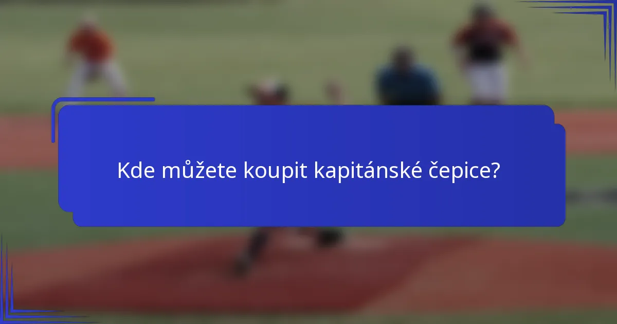 Kde můžete koupit kapitánské čepice?